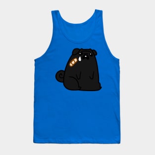 Sad Hurt Black Pug Tank Top